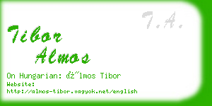 tibor almos business card